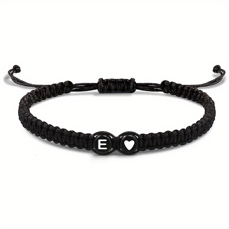 1pc Couple Adjustable Cord 26 Letter Bracelets Men Women Birthday